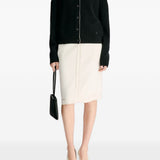 Cardigan nicola con bordi a contrasto in nero 