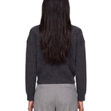 Cardigan con bordi a contrasto Nicola in grigio 