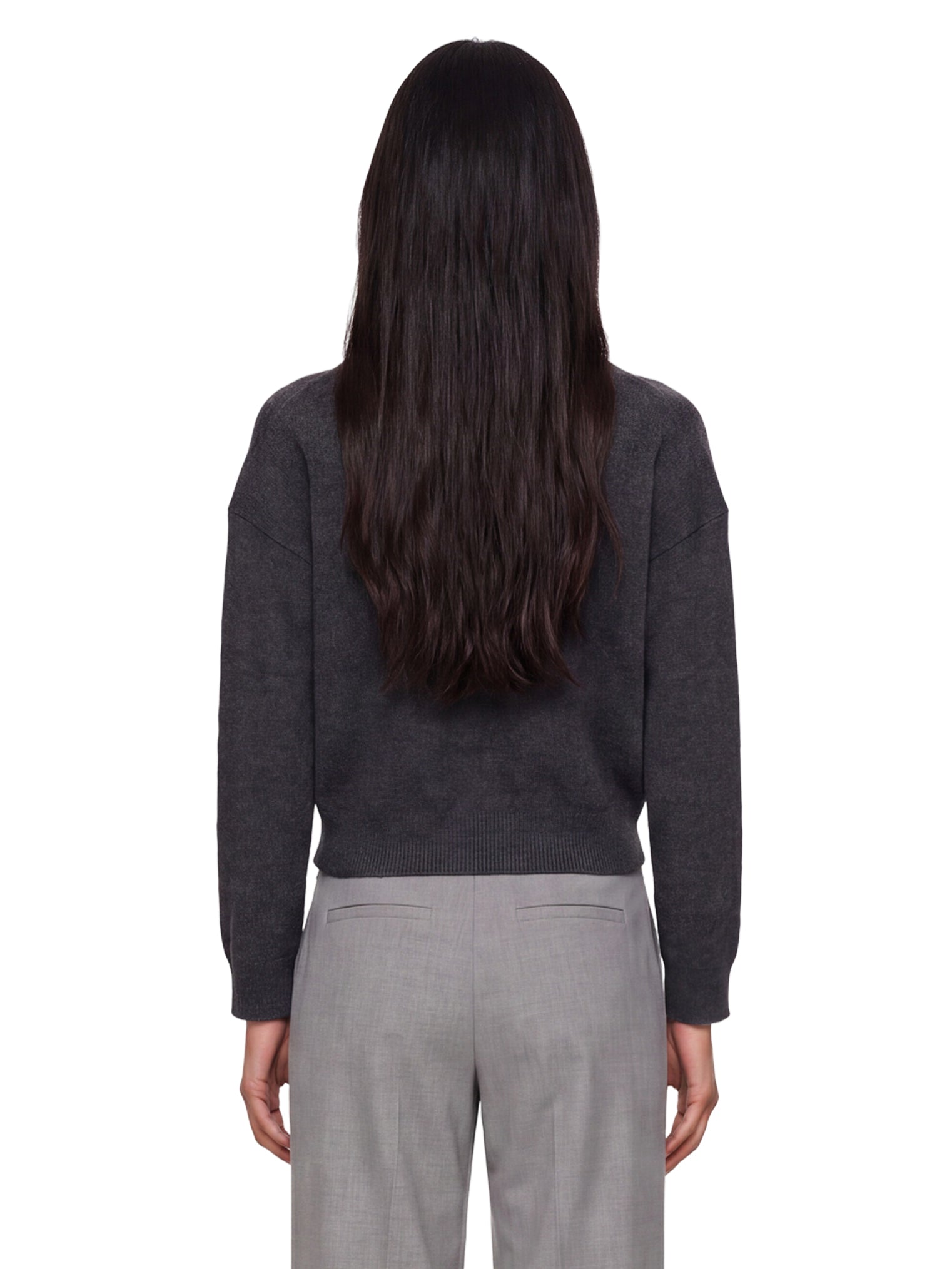 Cardigan con bordi a contrasto Nicola in grigio 