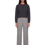 Cardigan con bordi a contrasto Nicola in grigio 