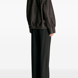 Giacca in pelle con tasche Russo in marrone 