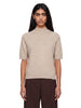 Top in maglia a maniche corte Ruth in beige