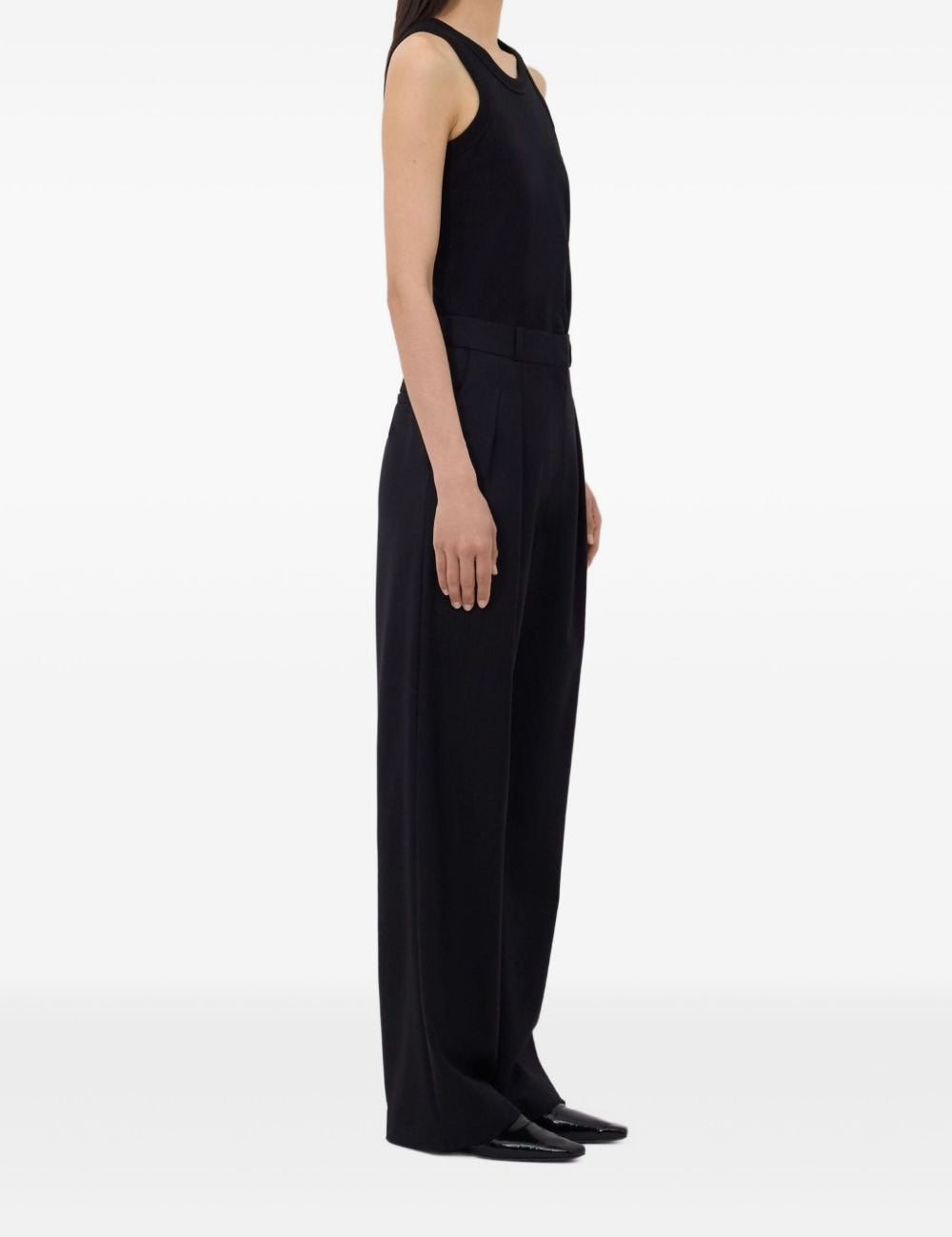 Pantaloni svasati sbiru in nero 