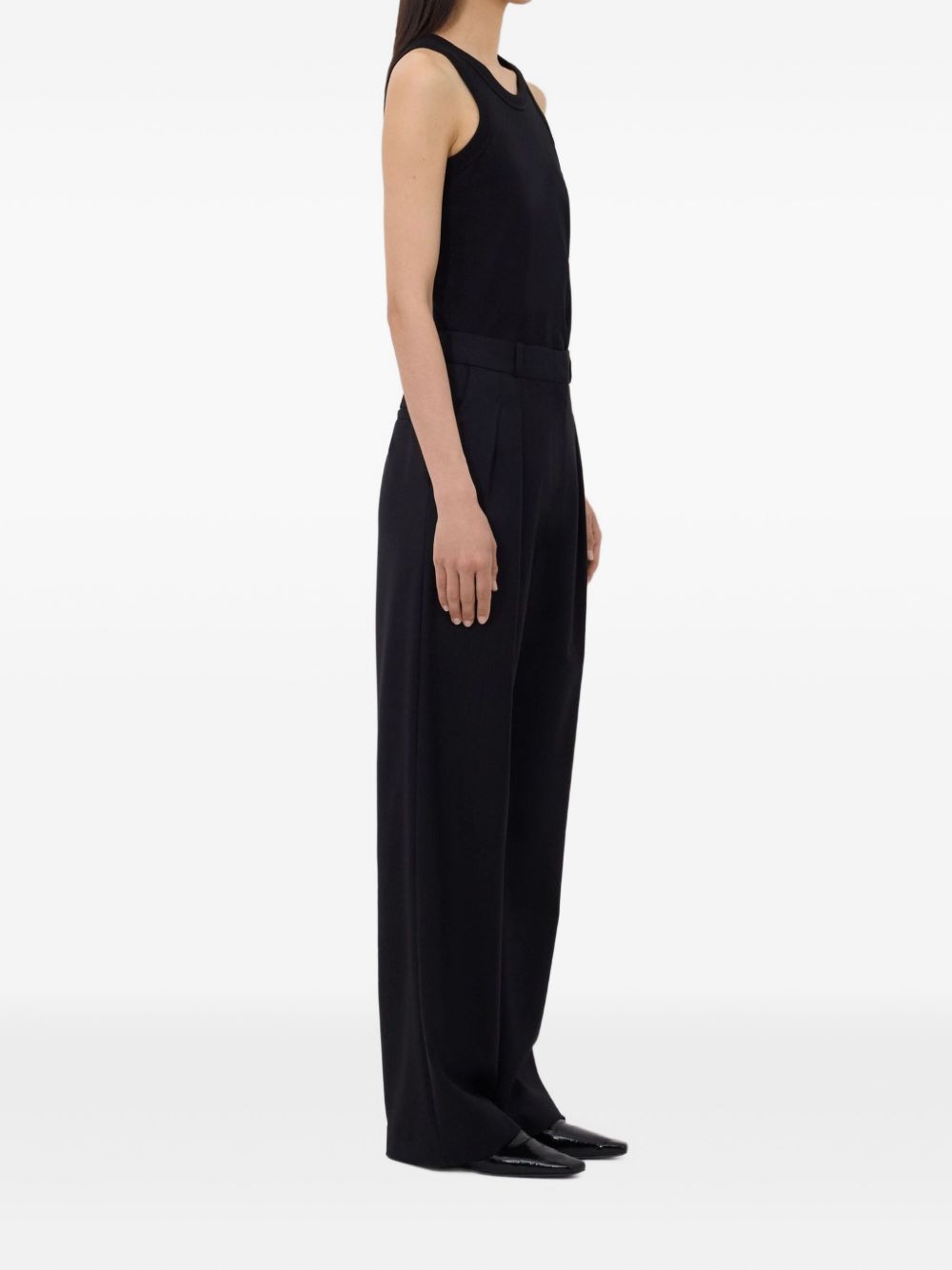 Pantaloni svasati sbiru in nero 