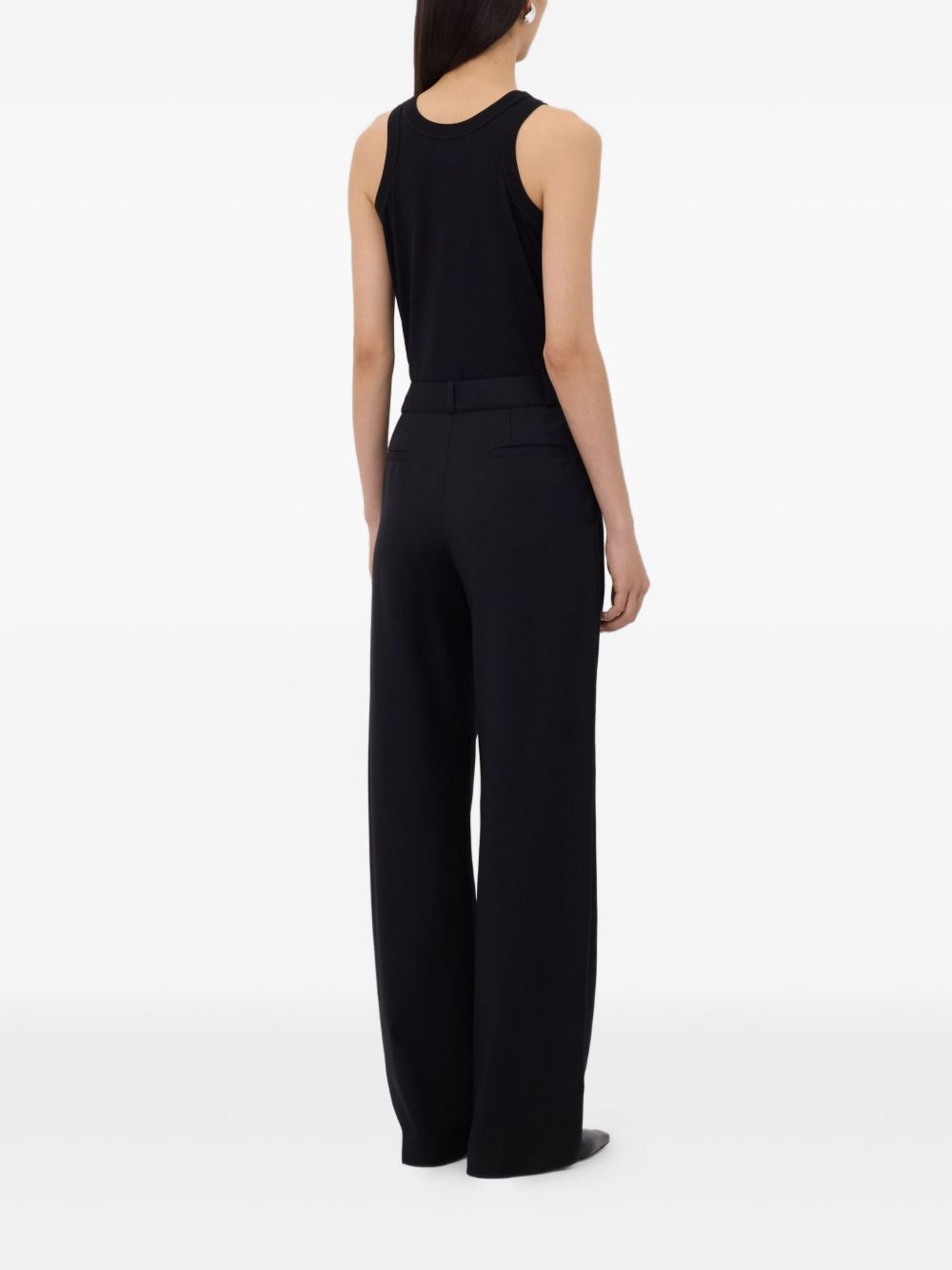 Pantaloni svasati sbiru in nero 