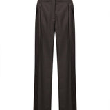 Pantalone Sbiru con pieghe in marrone 