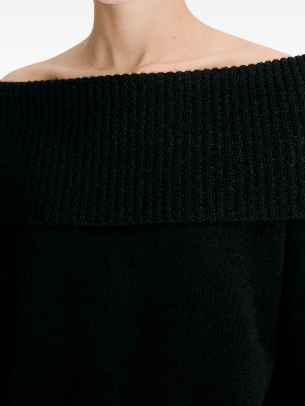 Maglione con spalle scoperte Sibyl in nero 