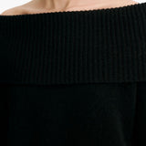 Maglione con spalle scoperte Sibyl in nero 