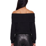 Maglione con spalle scoperte Sibyl in nero 