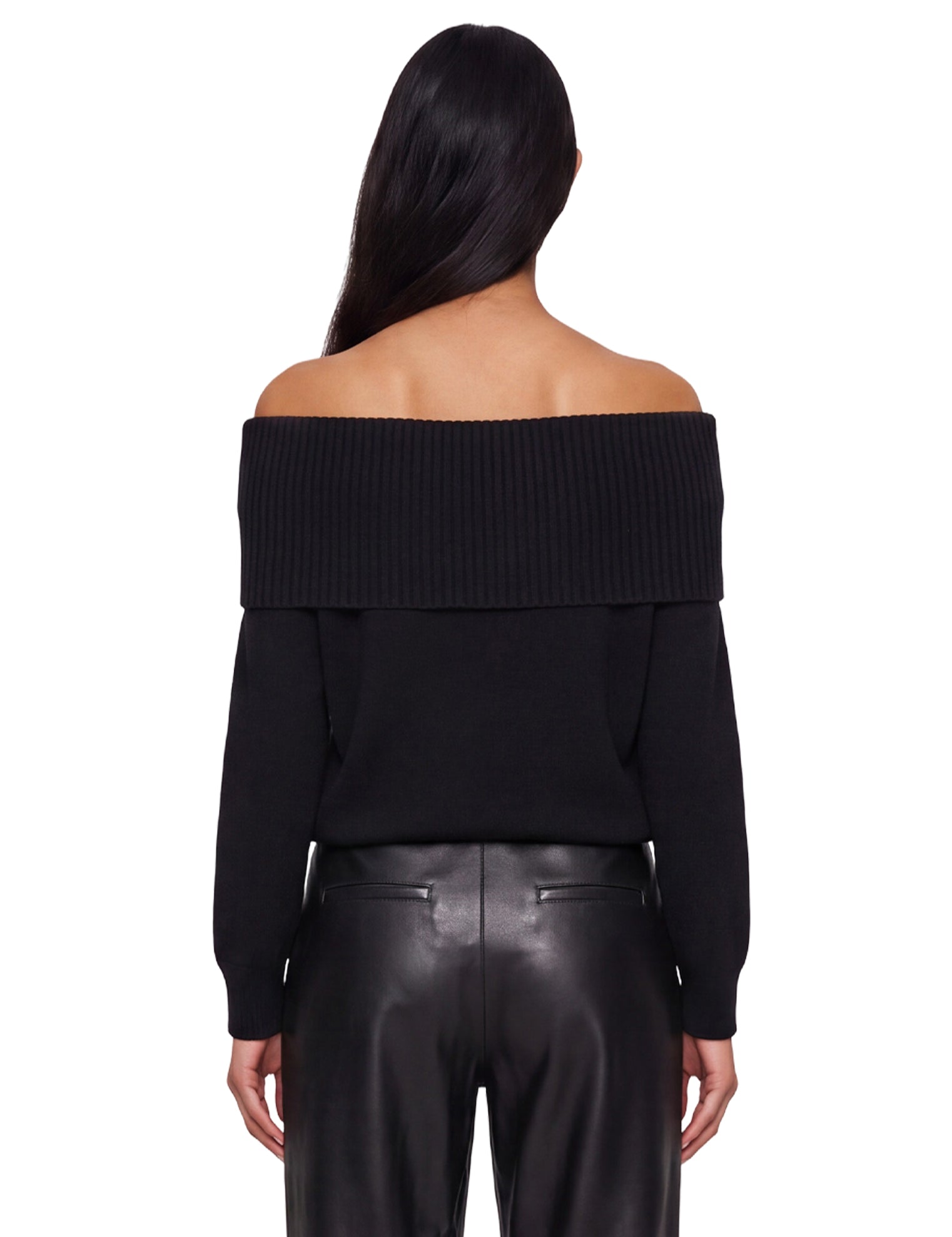 Maglione con spalle scoperte Sibyl in nero 