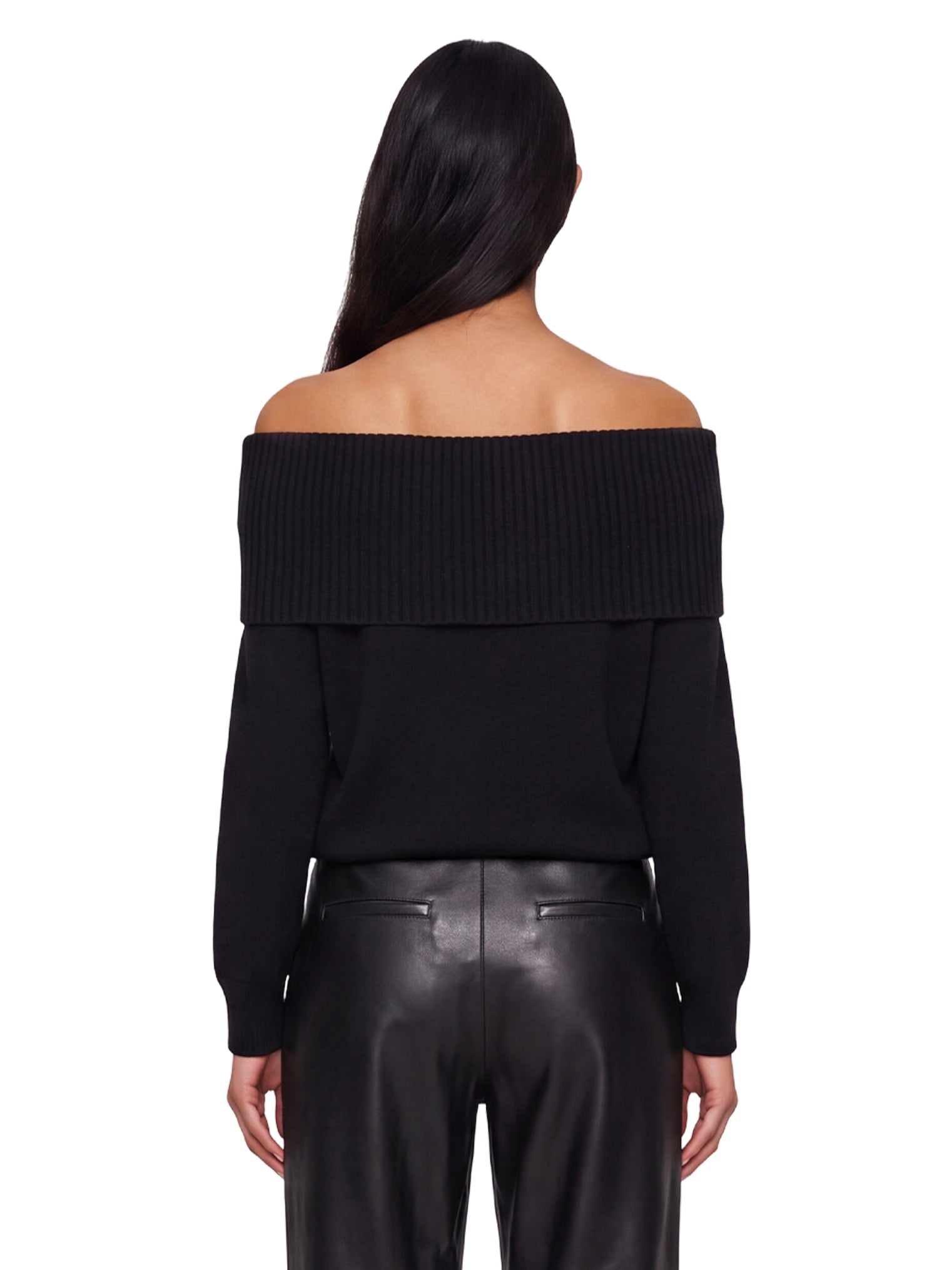 Maglione con spalle scoperte Sibyl in nero 