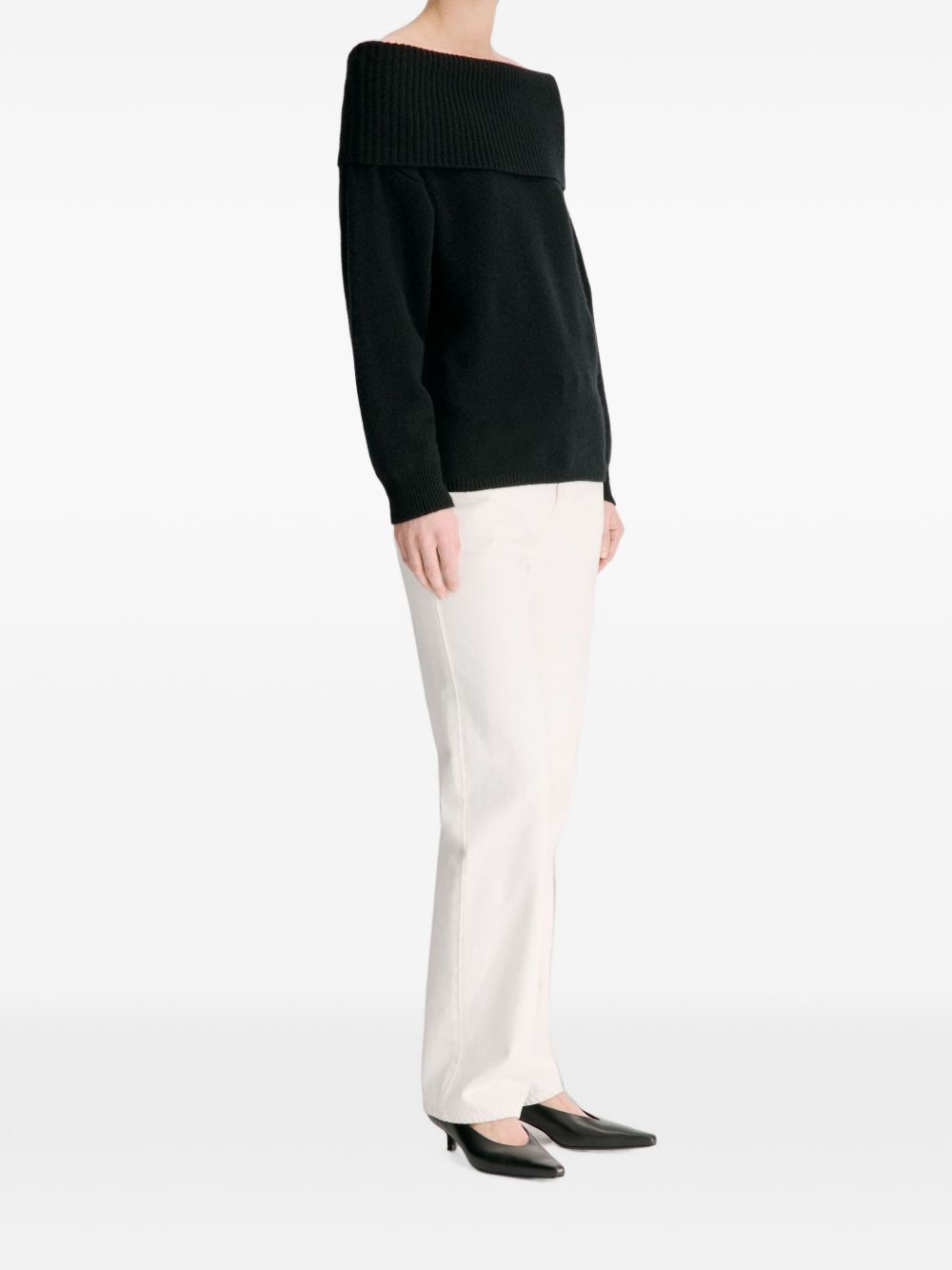 Maglione con spalle scoperte Sibyl in nero 