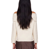 Maglione con spalle scoperte Sibyl in avorio 