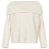 Maglione con spalle scoperte Sibyl in avorio 