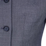 Giacca sartoriale con peplum in grigio 