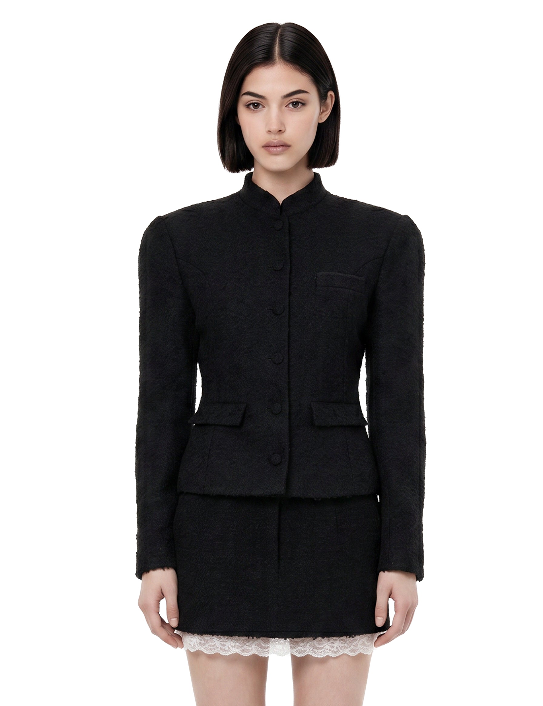 Giacca con zip in nero 