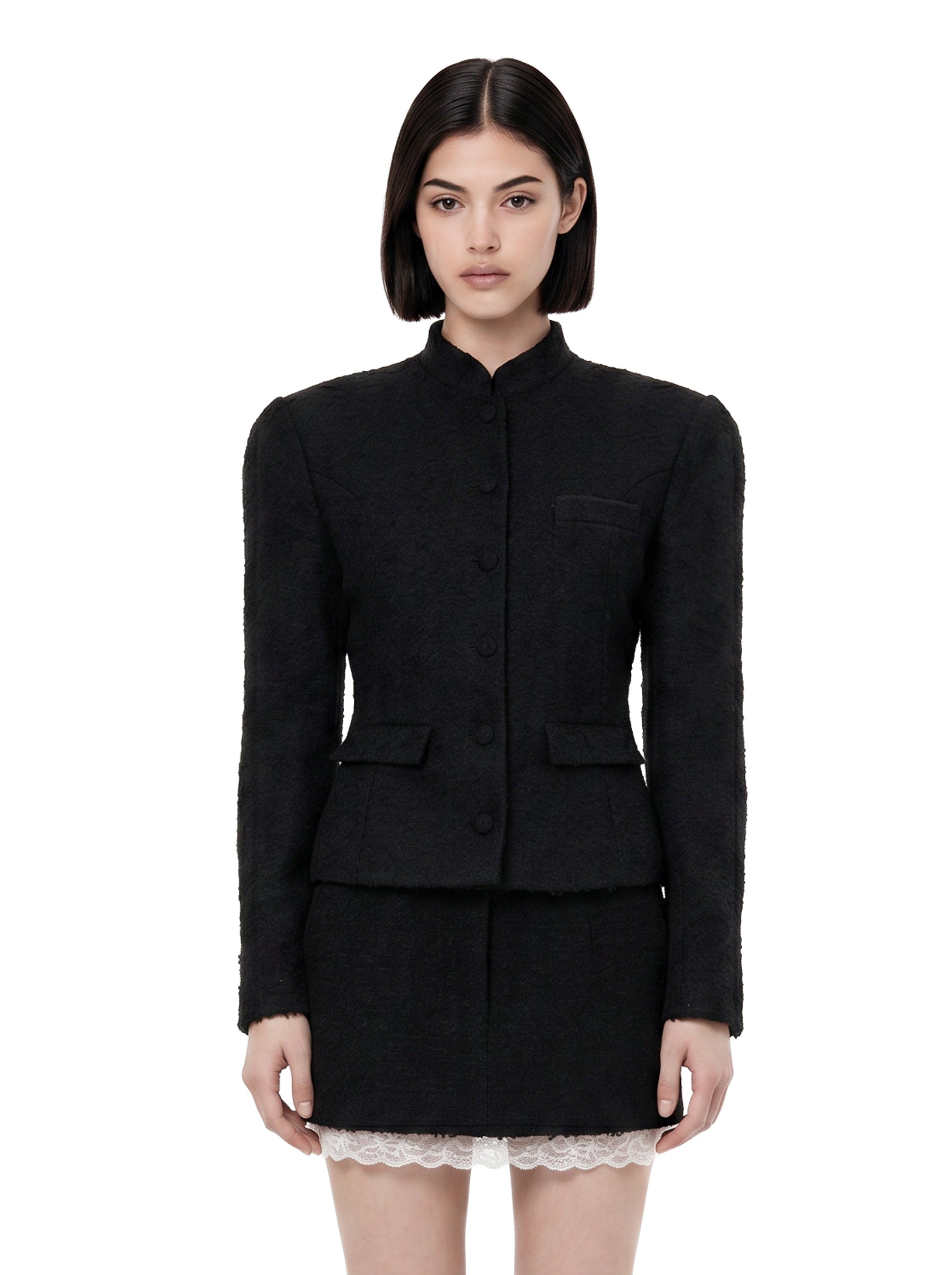 Giacca con zip in nero 