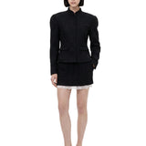 Giacca con zip in nero 