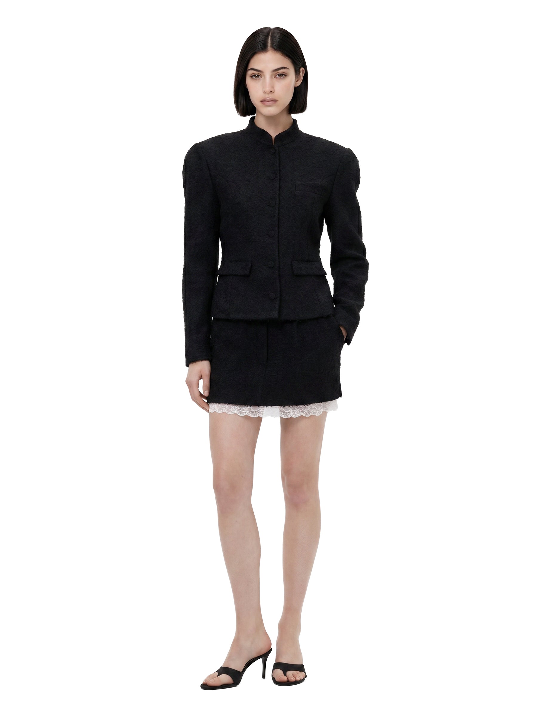 Giacca con zip in nero 