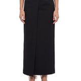 Gonna lunga in lana in nero 
