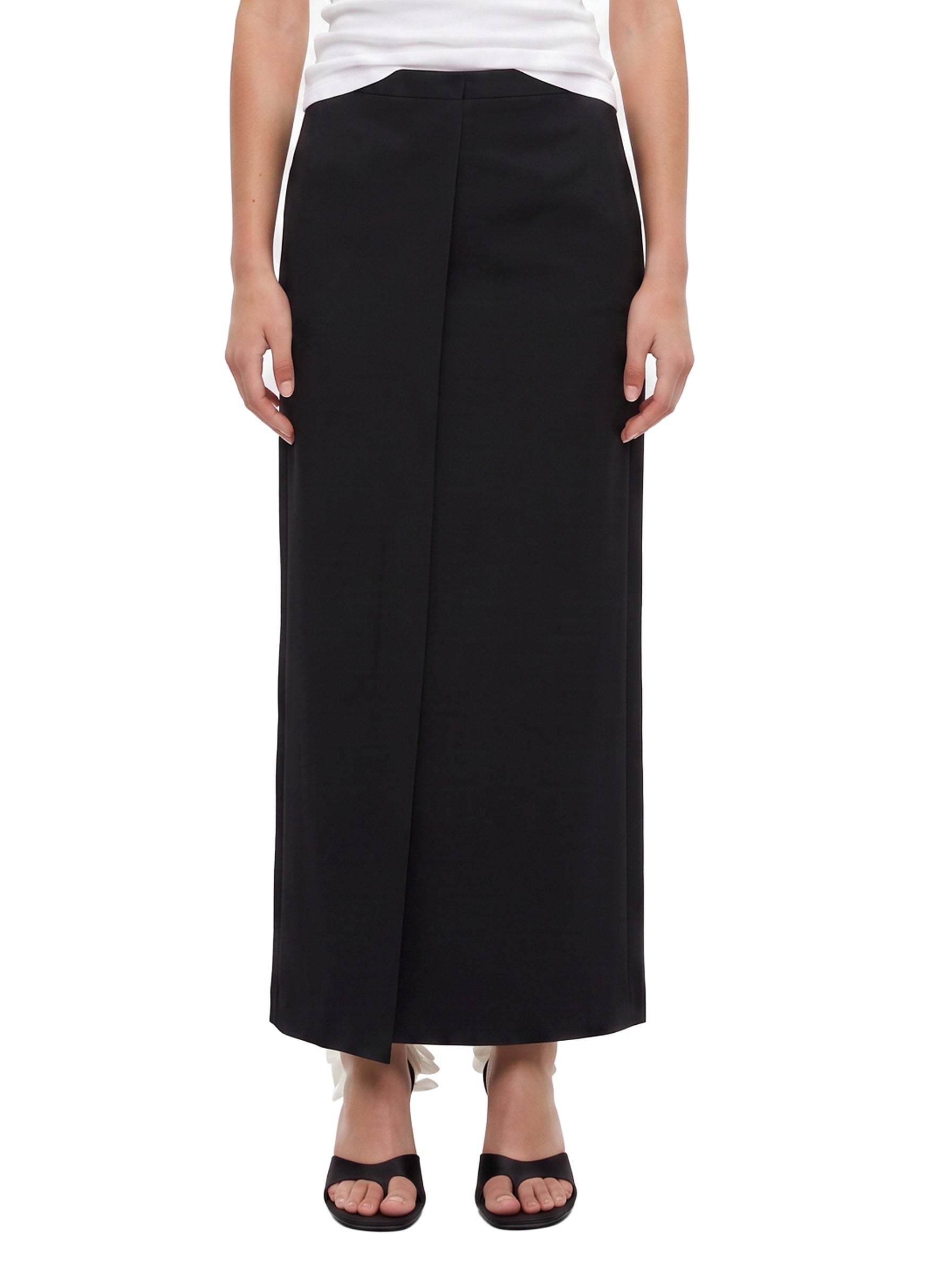 Gonna lunga in lana in nero 