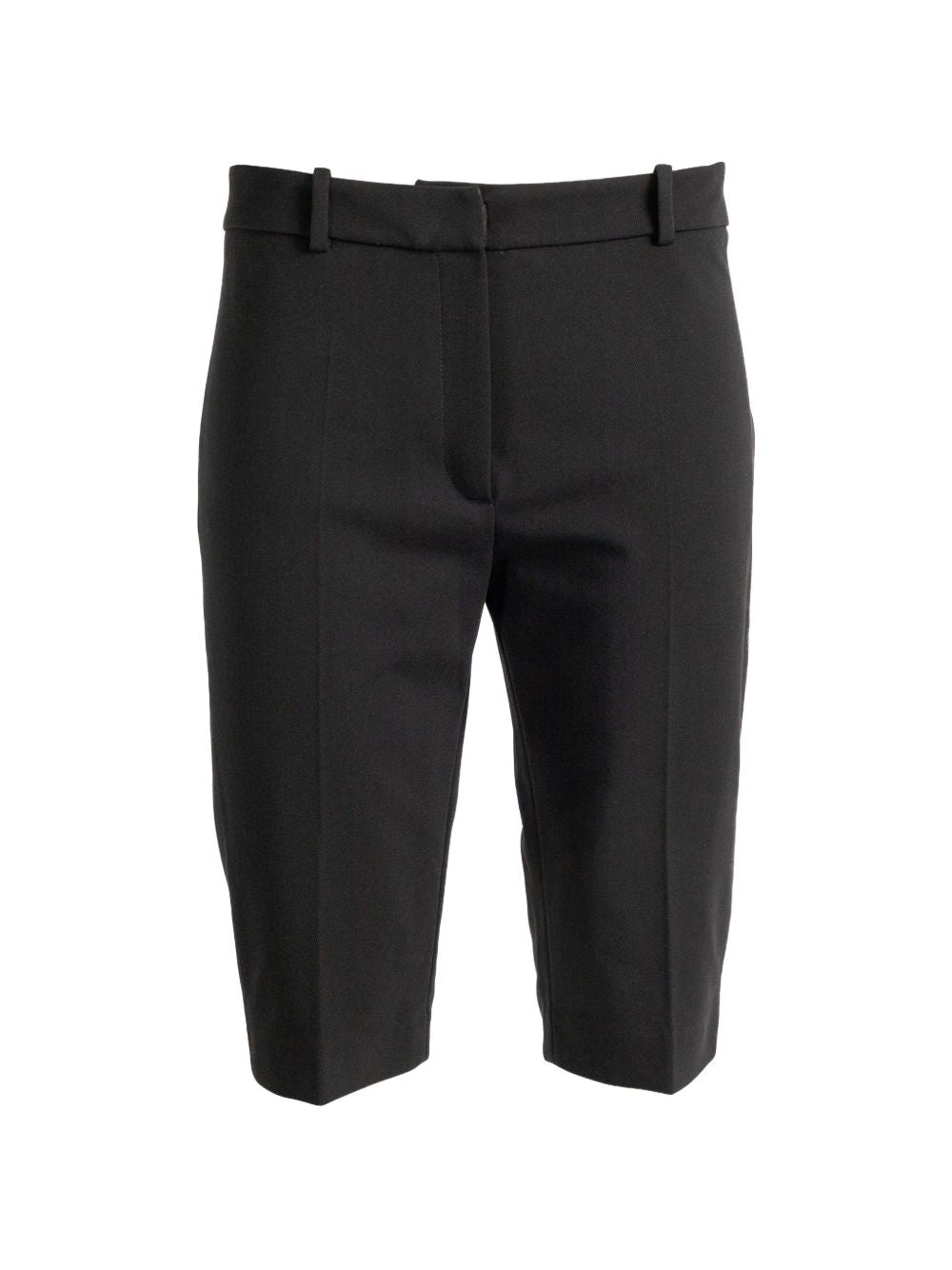 Pantaloni corti con pince in nero 
