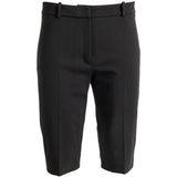 Pantaloni corti con pince in nero 