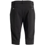 Pantaloni corti con pince in nero 