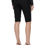 Pantaloni corti con pince in nero 