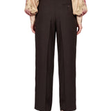 Pantaloni con pinces in marrone 
