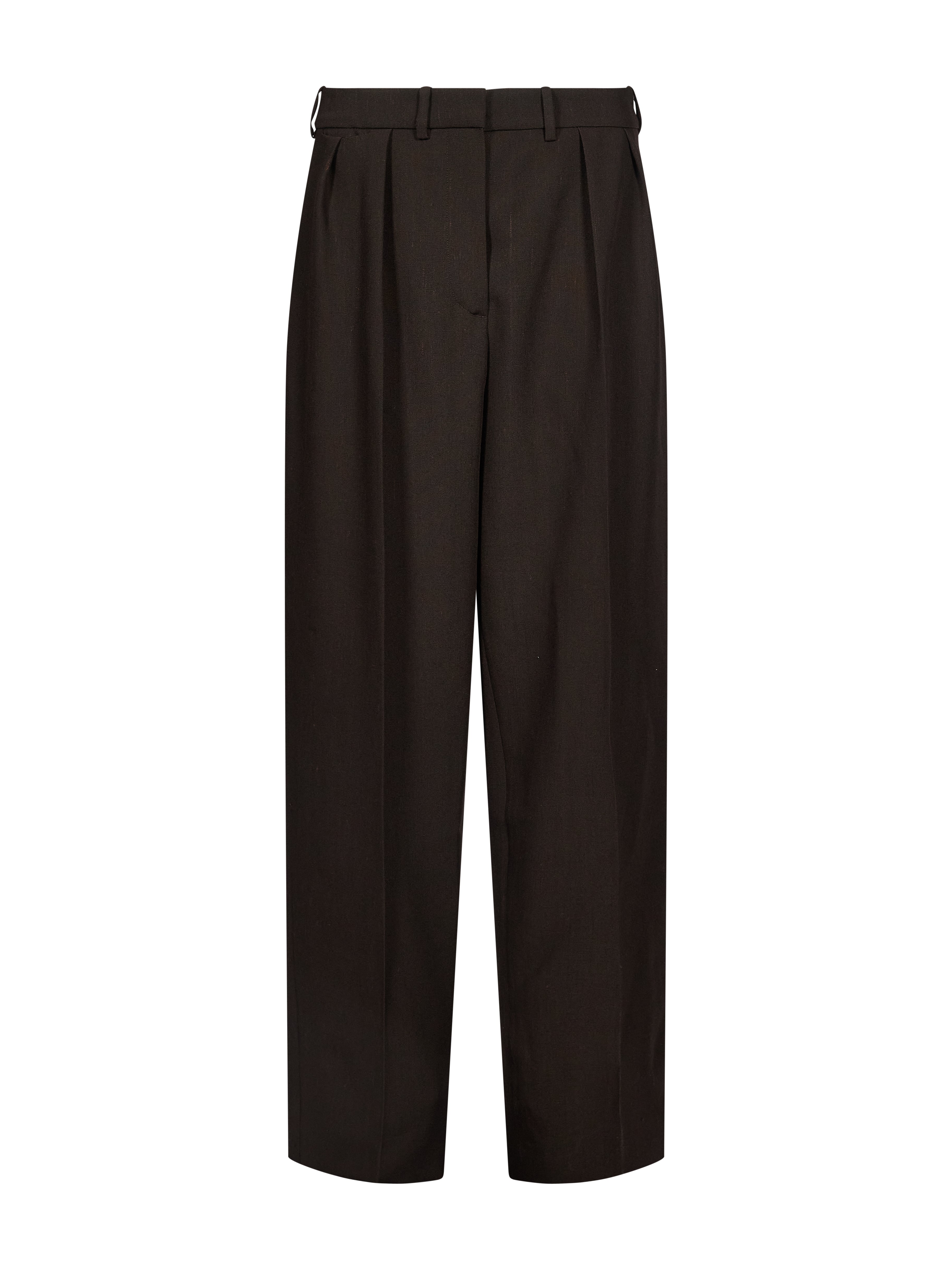 Pantaloni con pinces in marrone 