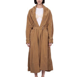 Trench con cintura in beige 
