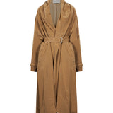 Trench con cintura in beige 