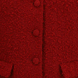Abito midi con bottoni in rosso 