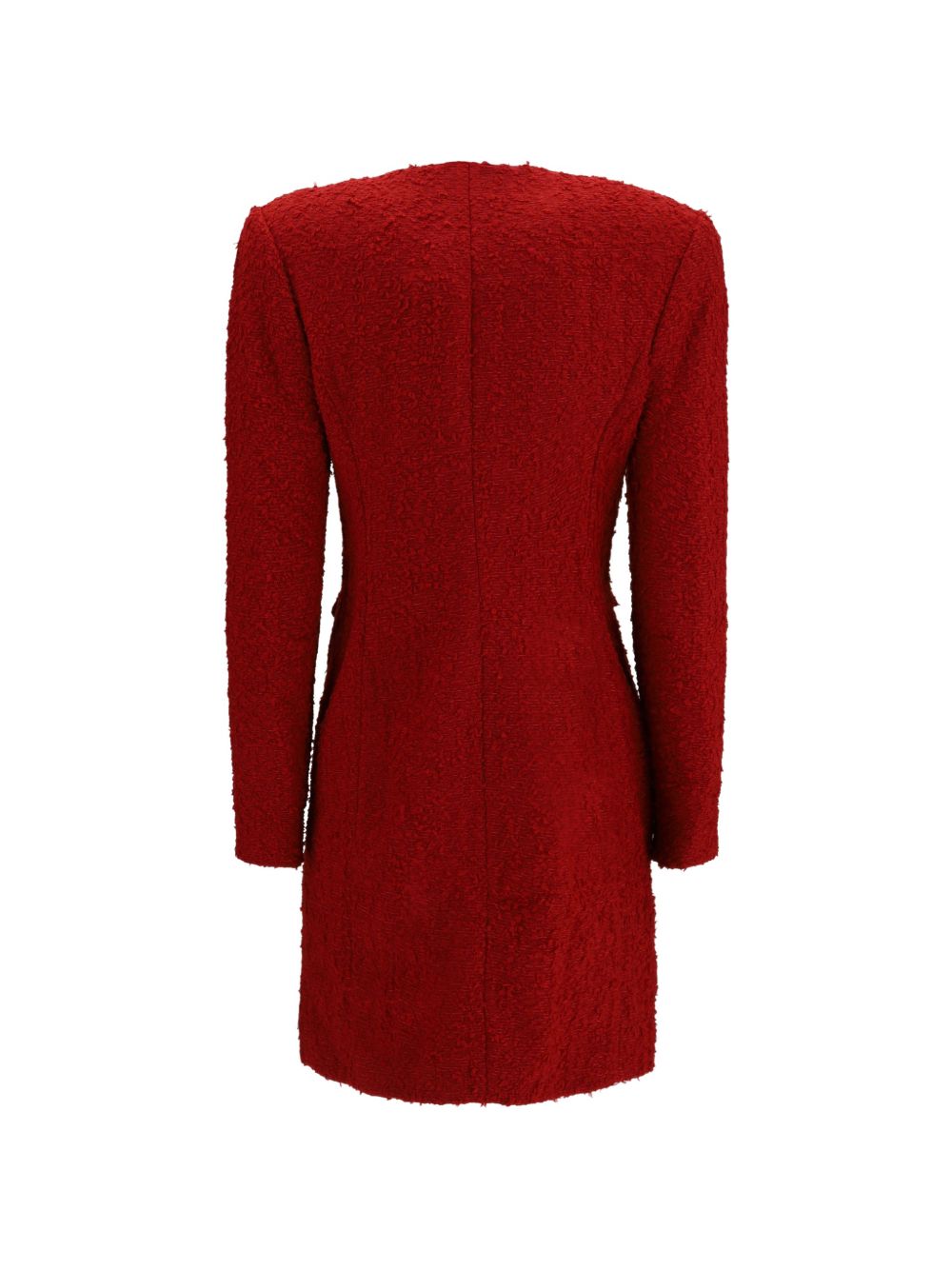 Abito midi con bottoni in rosso 