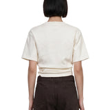 T-shirt con nodo in bianco 