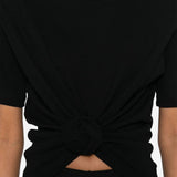 T-shirt con nodo in nero 