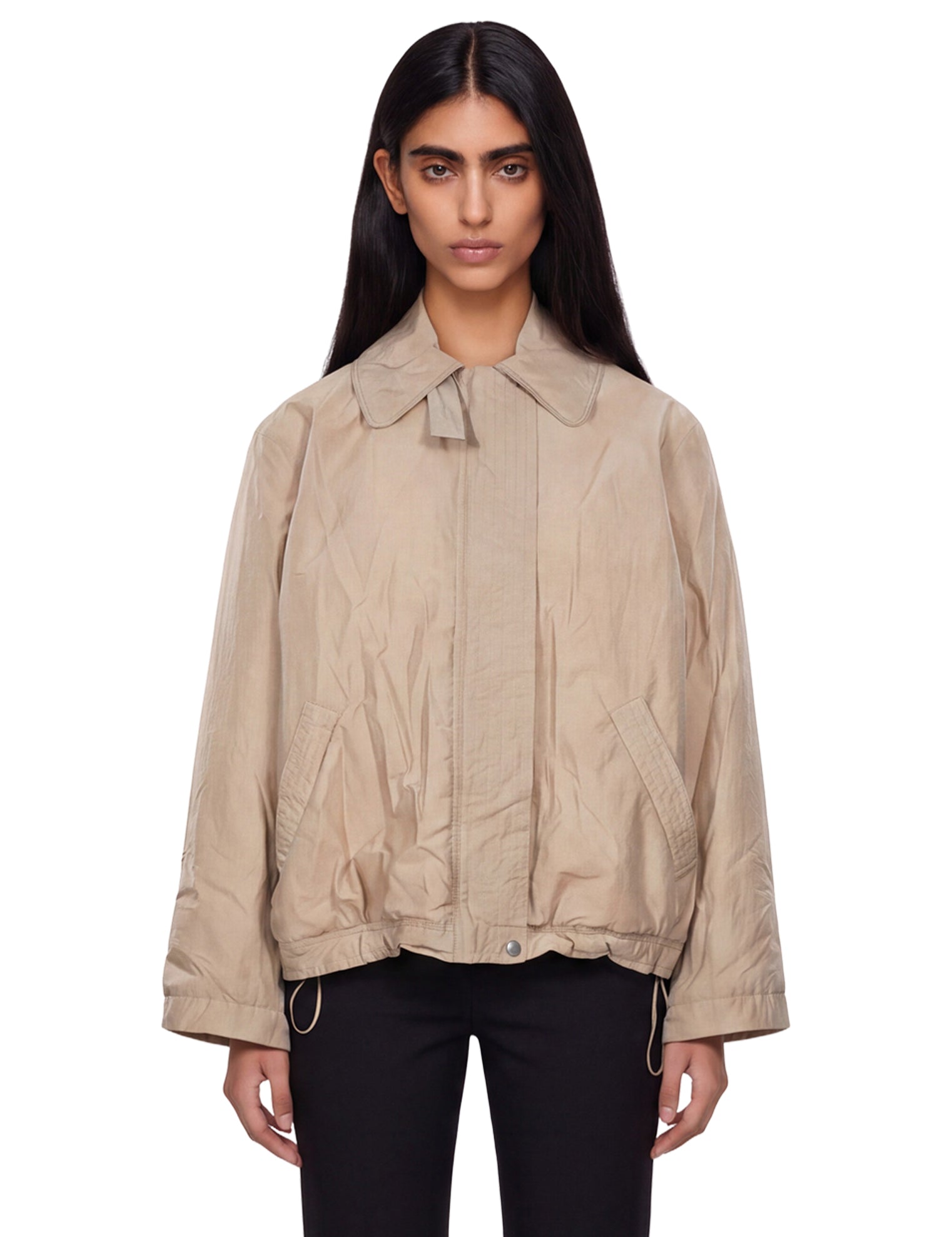 Giacca con tasche in beige 