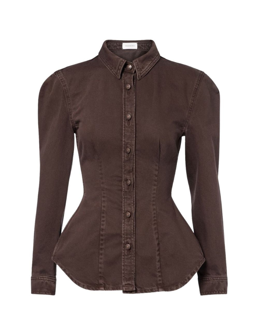 Camicia in denim in marrone 