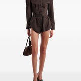 Camicia in denim in marrone 