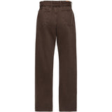 Jeans a vita alta con cintura in marrone 