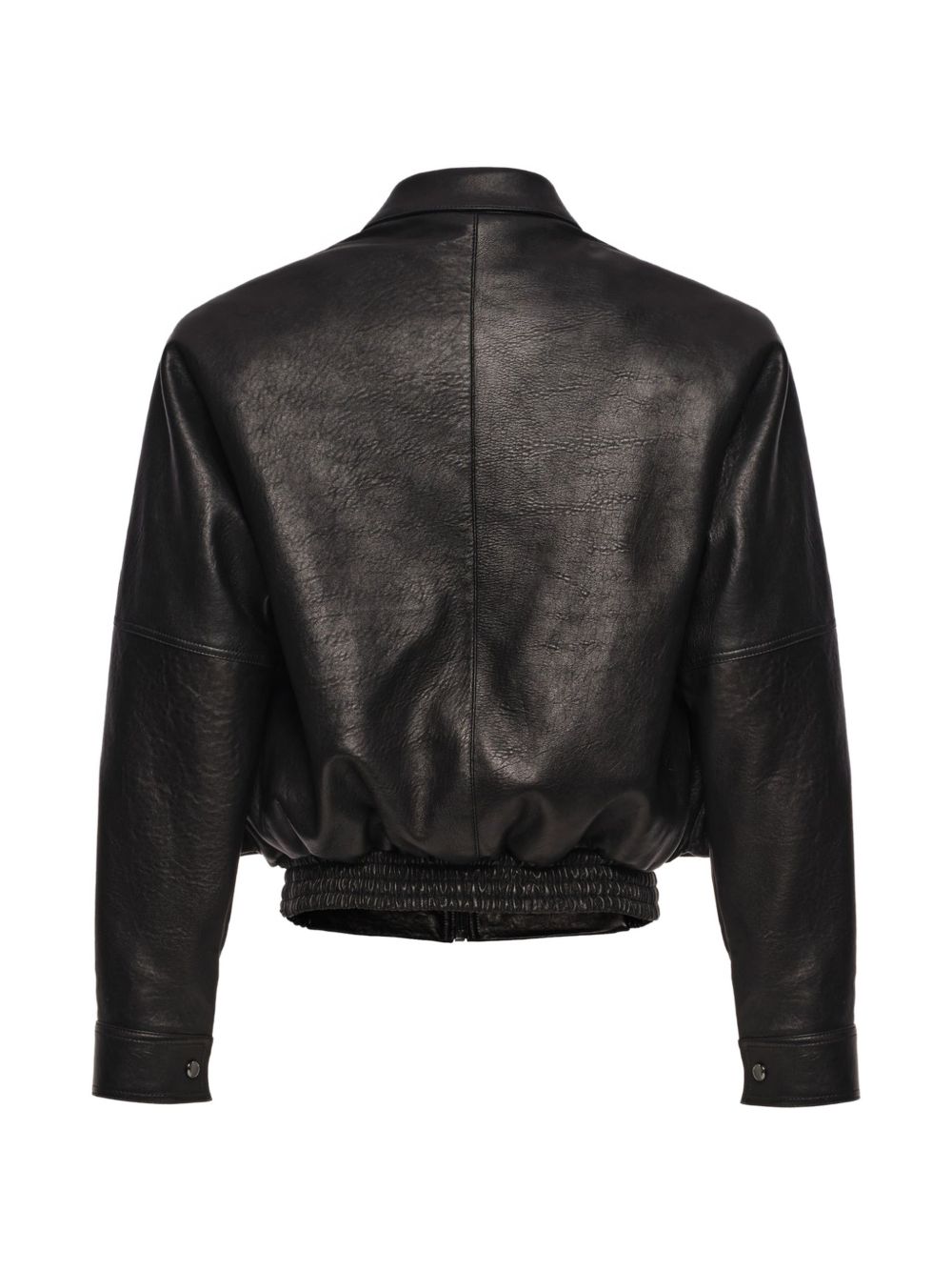 Giacca bomber cropped in nero 