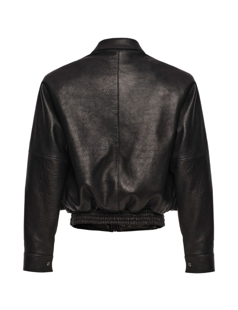 Giacca bomber cropped in nero 