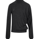 Maglione a collo alto in lana in grigio 