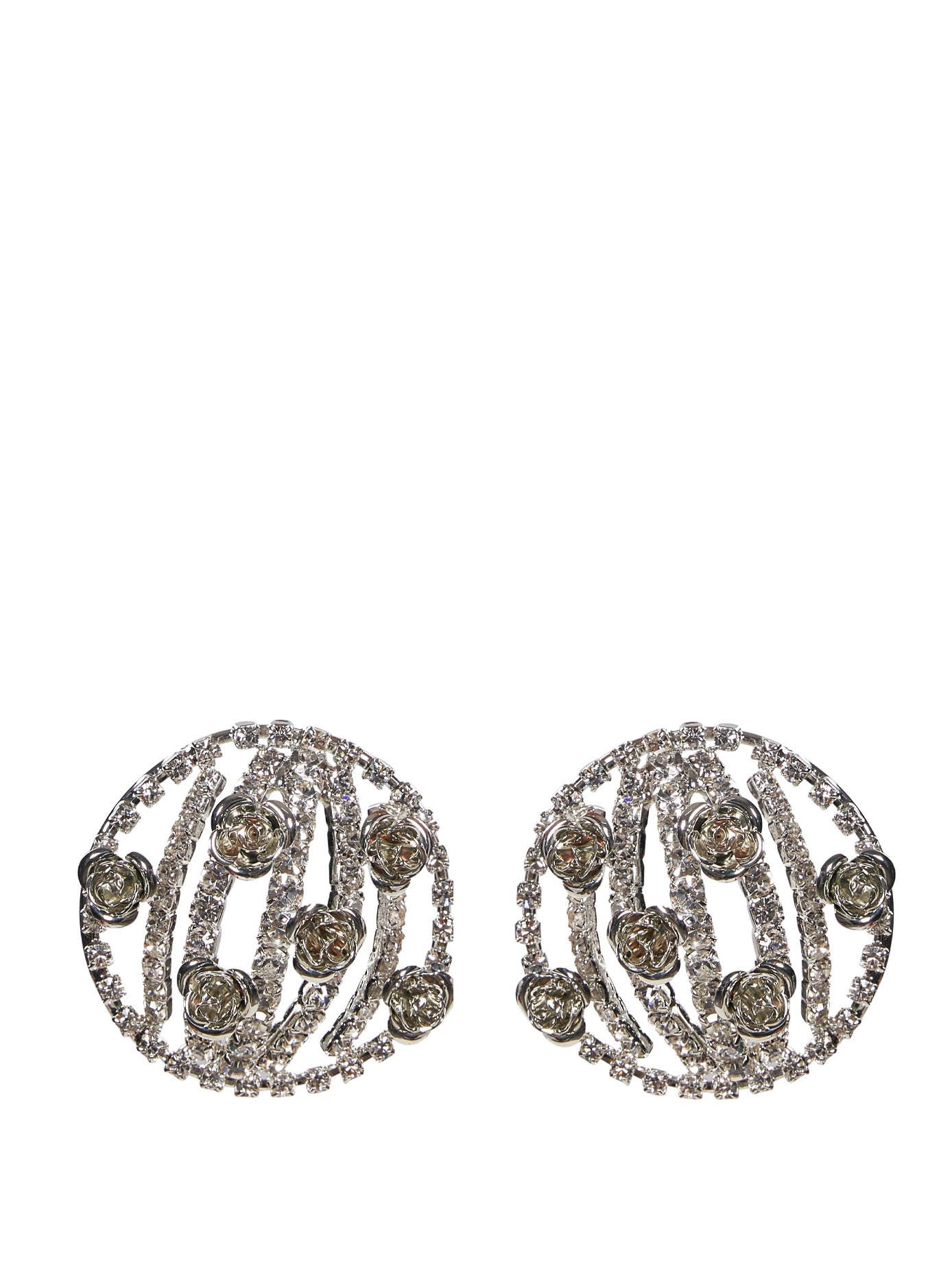 Orecchini con cristalli color argento 