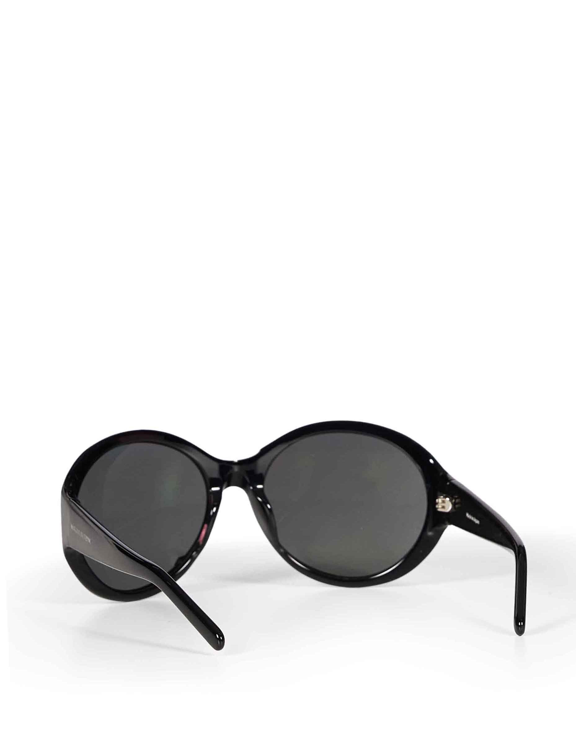 Occhiali da sole Big Round in nero 