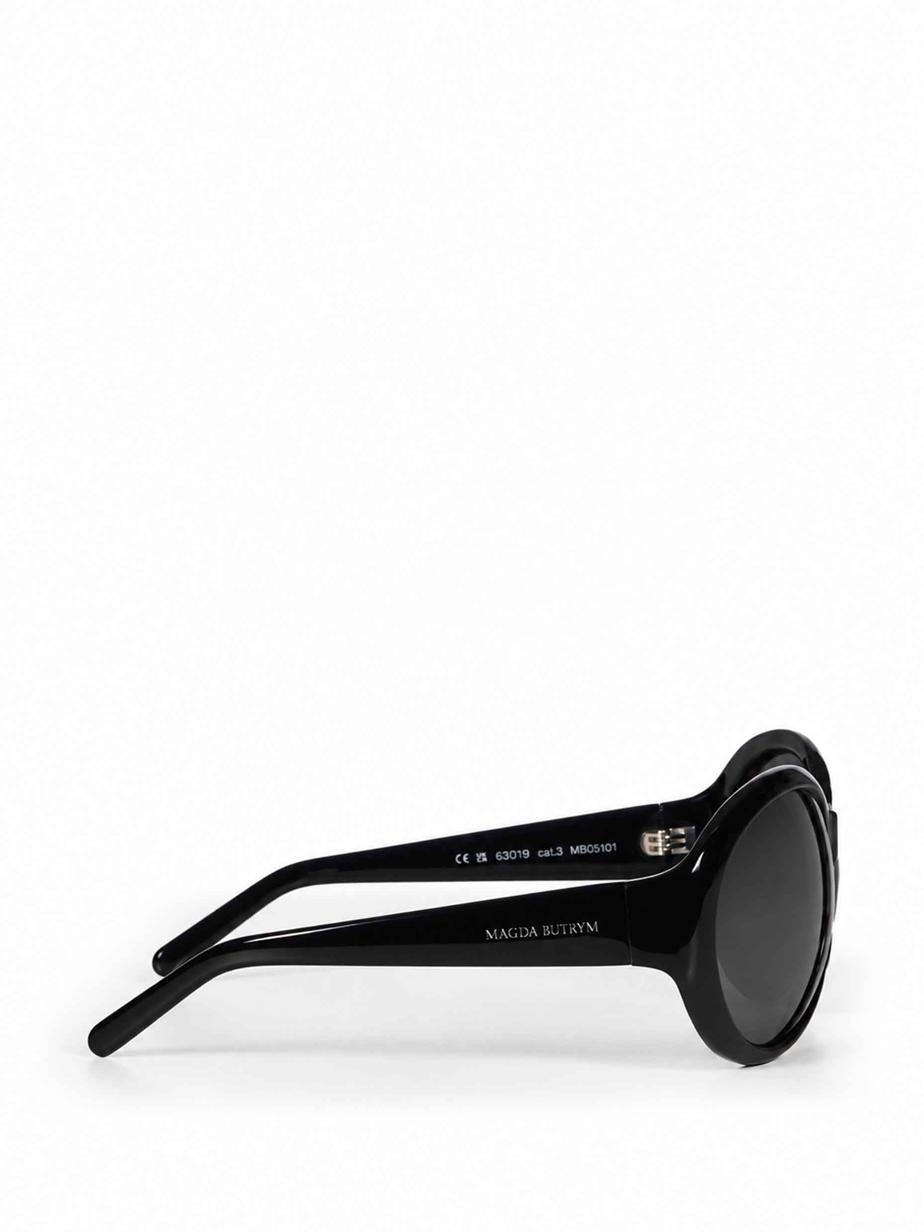 Occhiali da sole Big Round in nero 