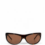 Occhiali da sole Semi Round in marrone 