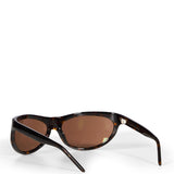 Occhiali da sole Semi Round in marrone 