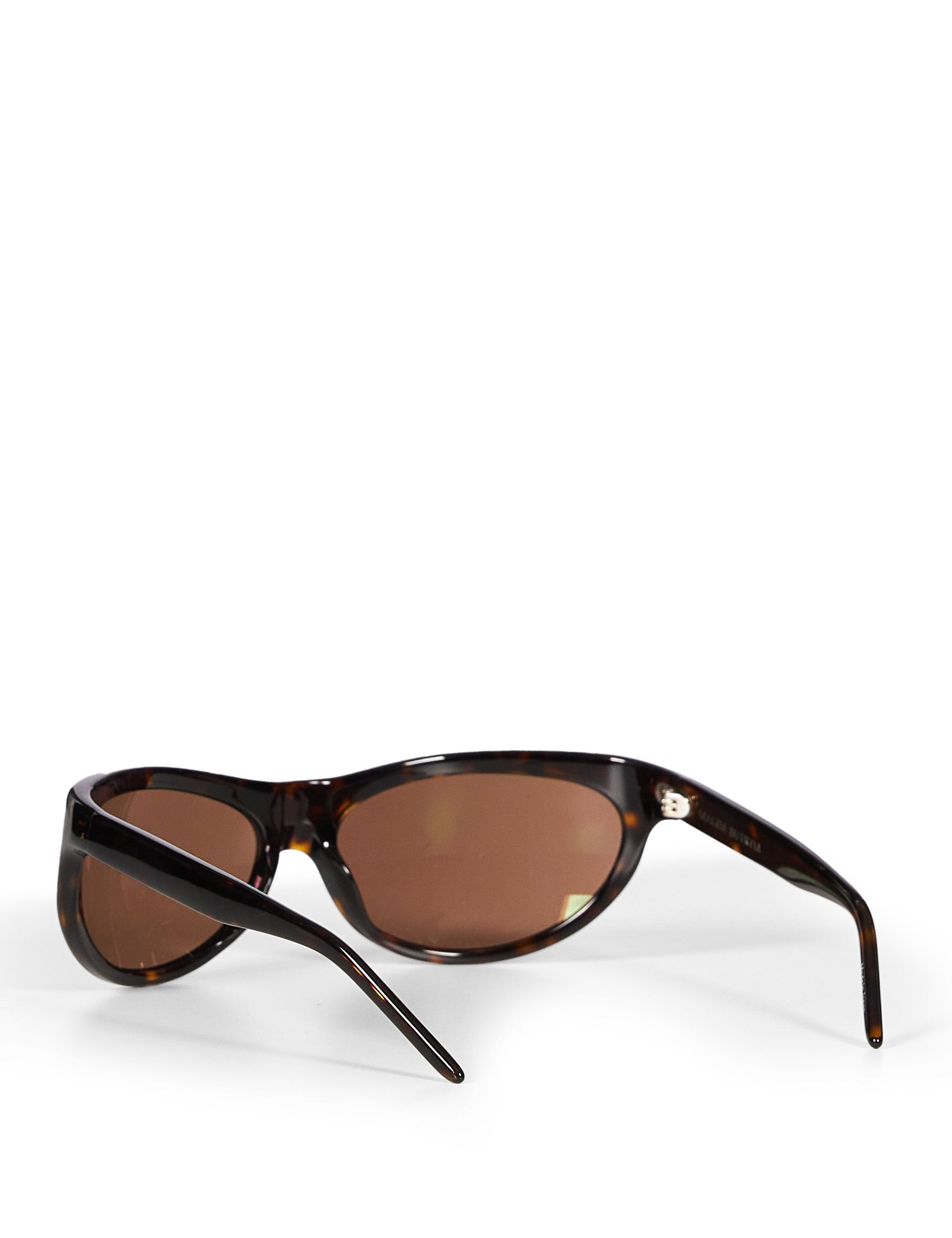 Occhiali da sole Semi Round in marrone 